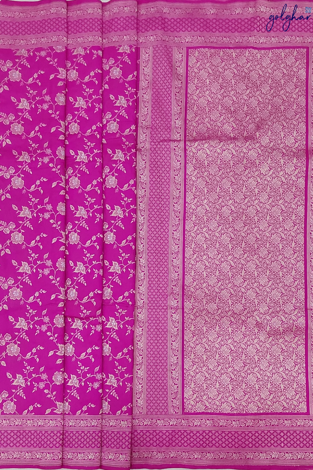 Pure Katan Pink Handloom Banarasi Saree