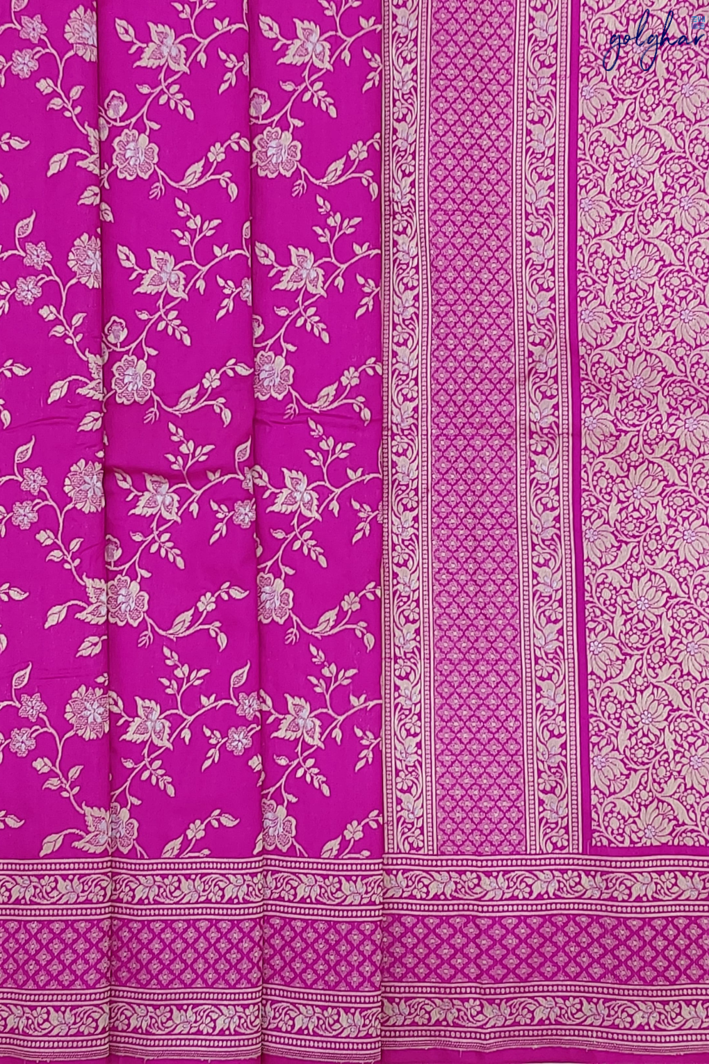 Pure Katan Pink Handloom Banarasi Saree