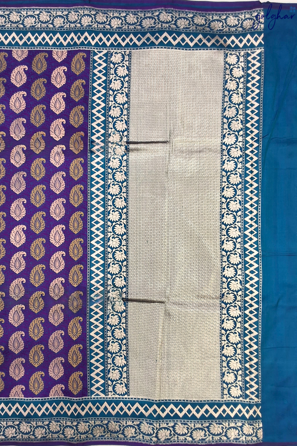 Katan Silk Deep Purple Handloom Banarasi Saree
