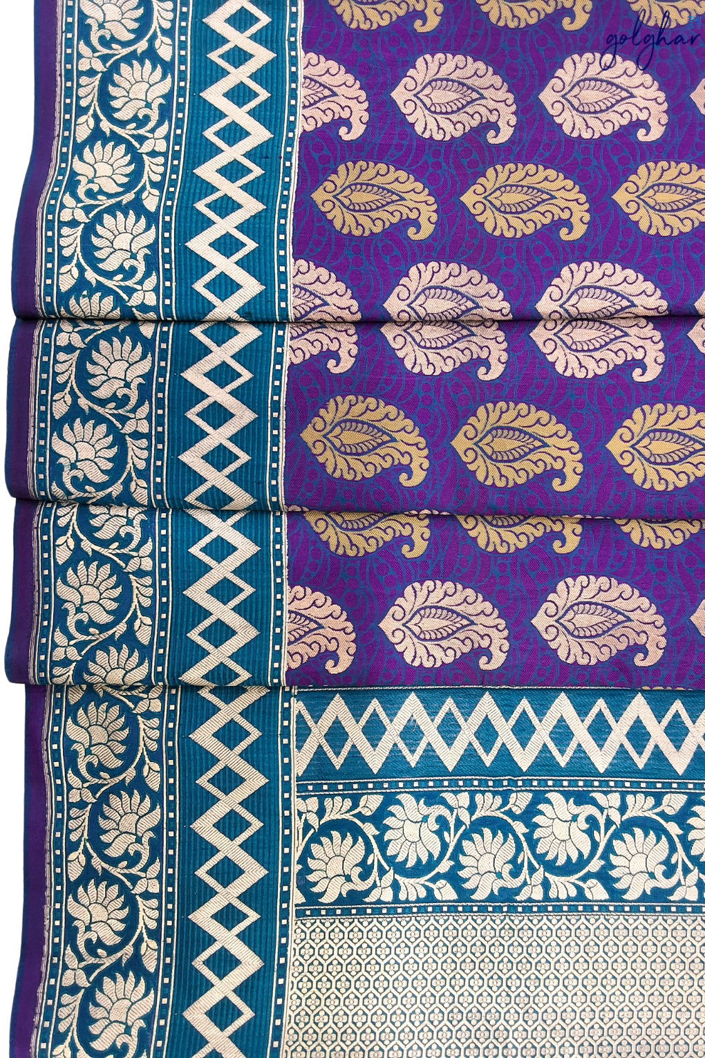 Katan Silk Deep Purple Handloom Banarasi Saree