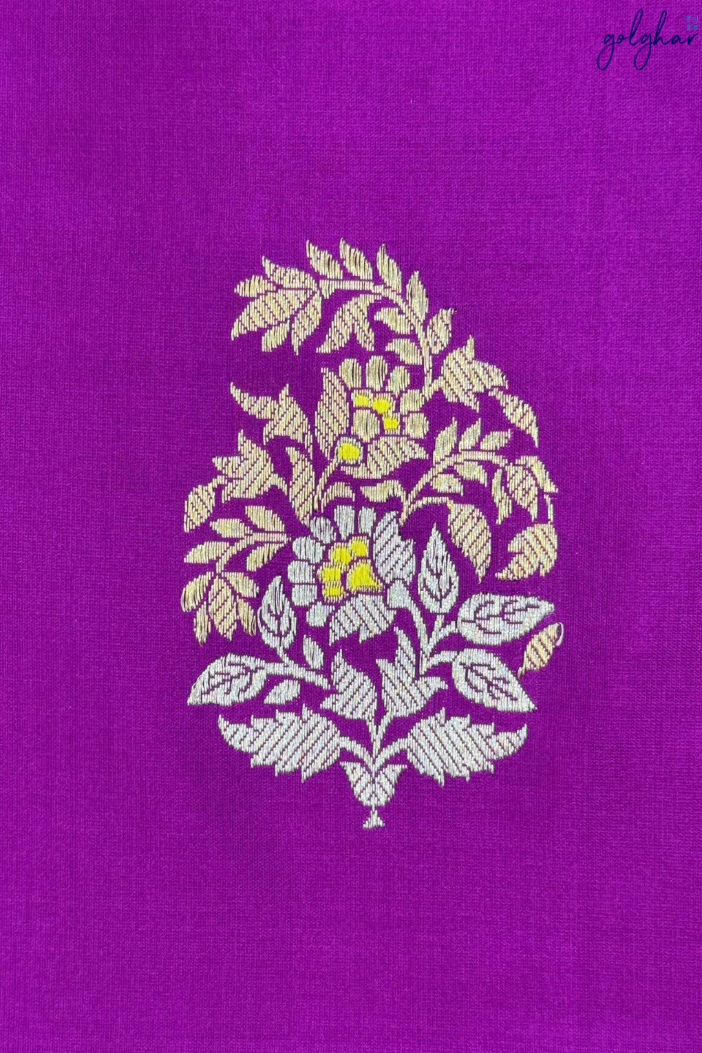 Katan Silk Purple Handloom Banarasi Saree