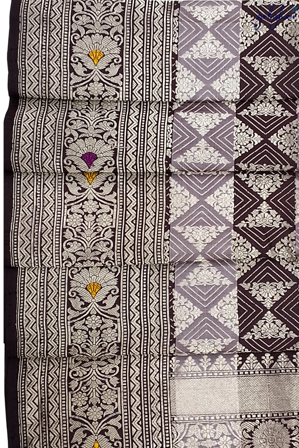 Katan Silk Brown Handloom Banarasi Saree