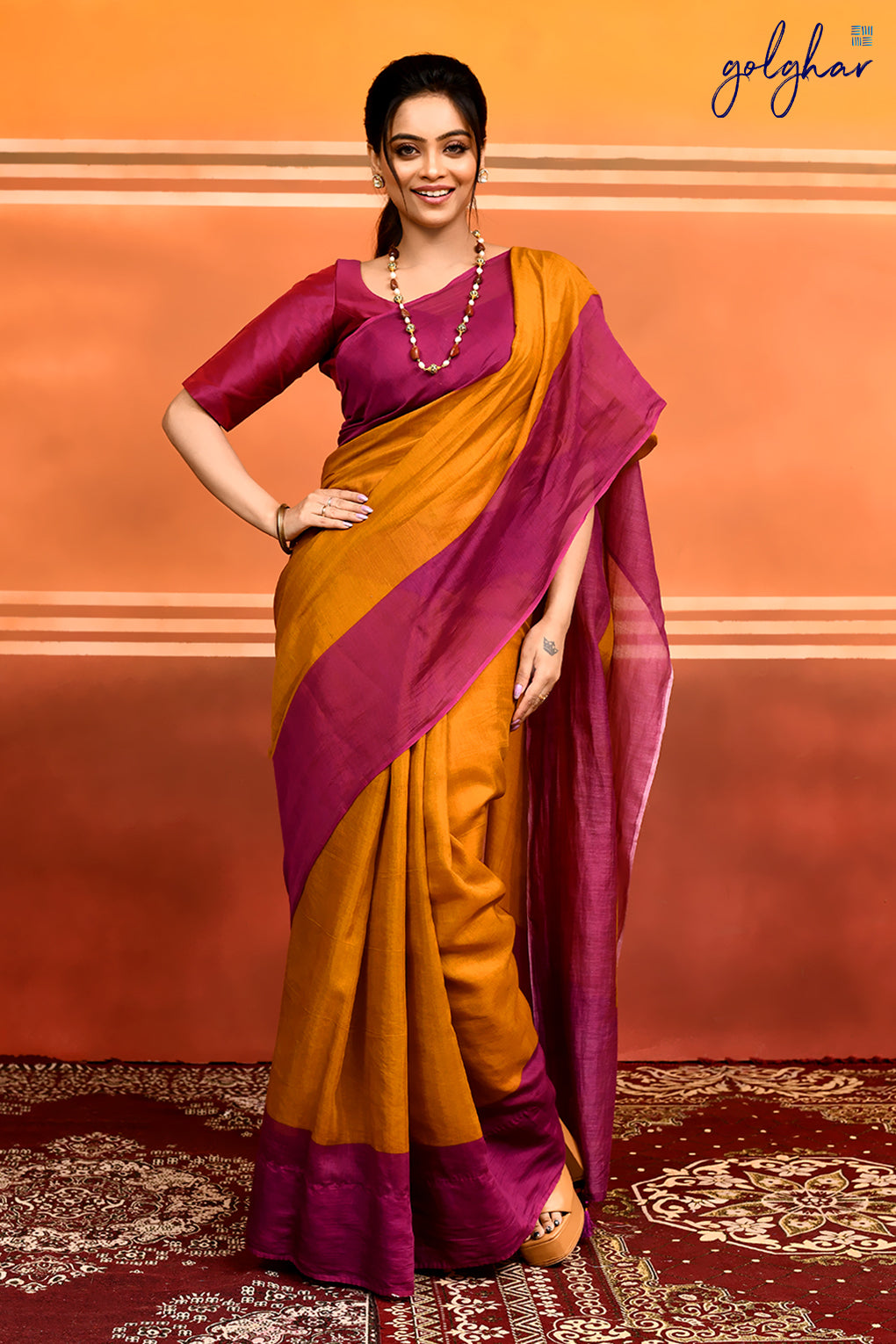 Mustard Orchids (Saree)