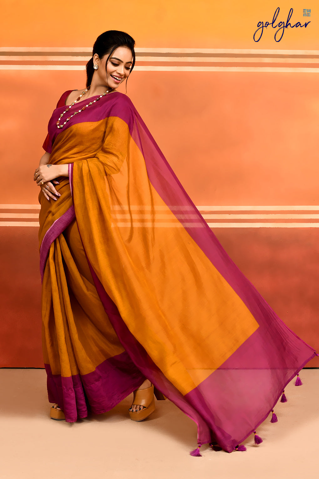 Mustard Orchids (Saree)