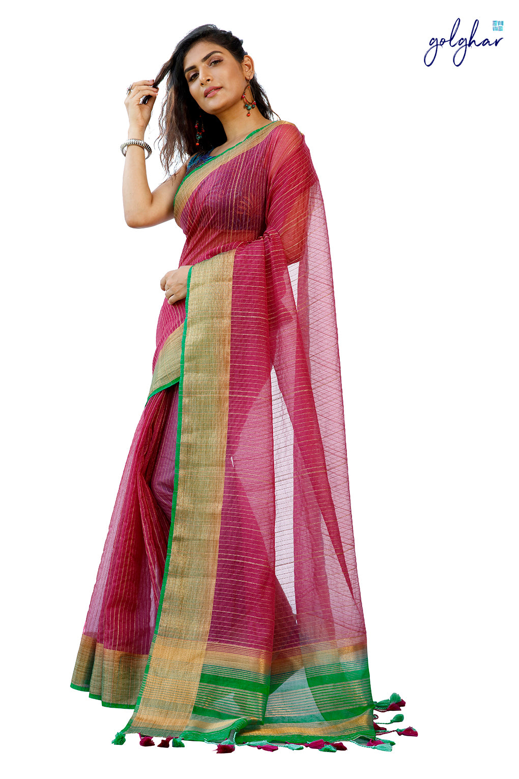Mauvish Crimson (Saree)