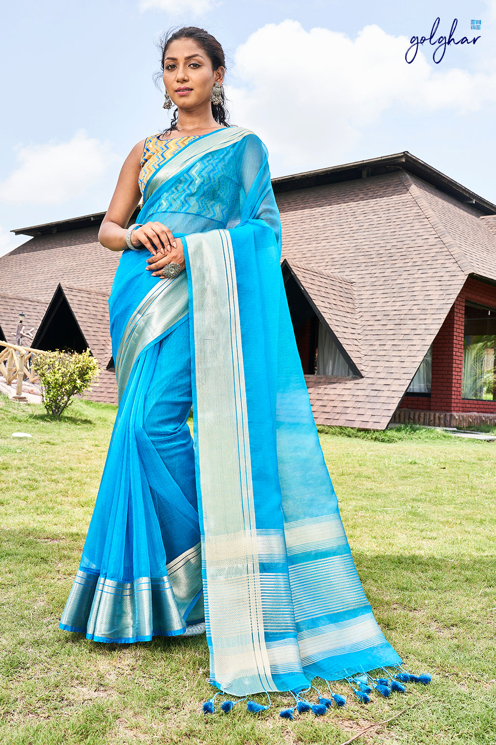 Blue Adieu (Saree)