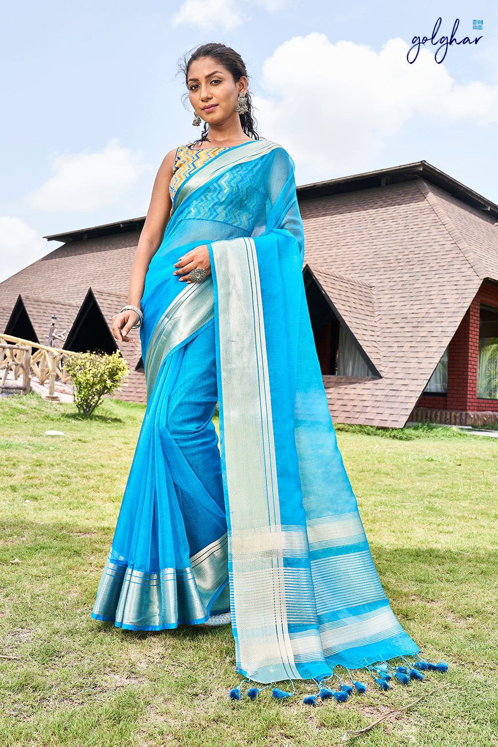 Blue Adieu (Saree)
