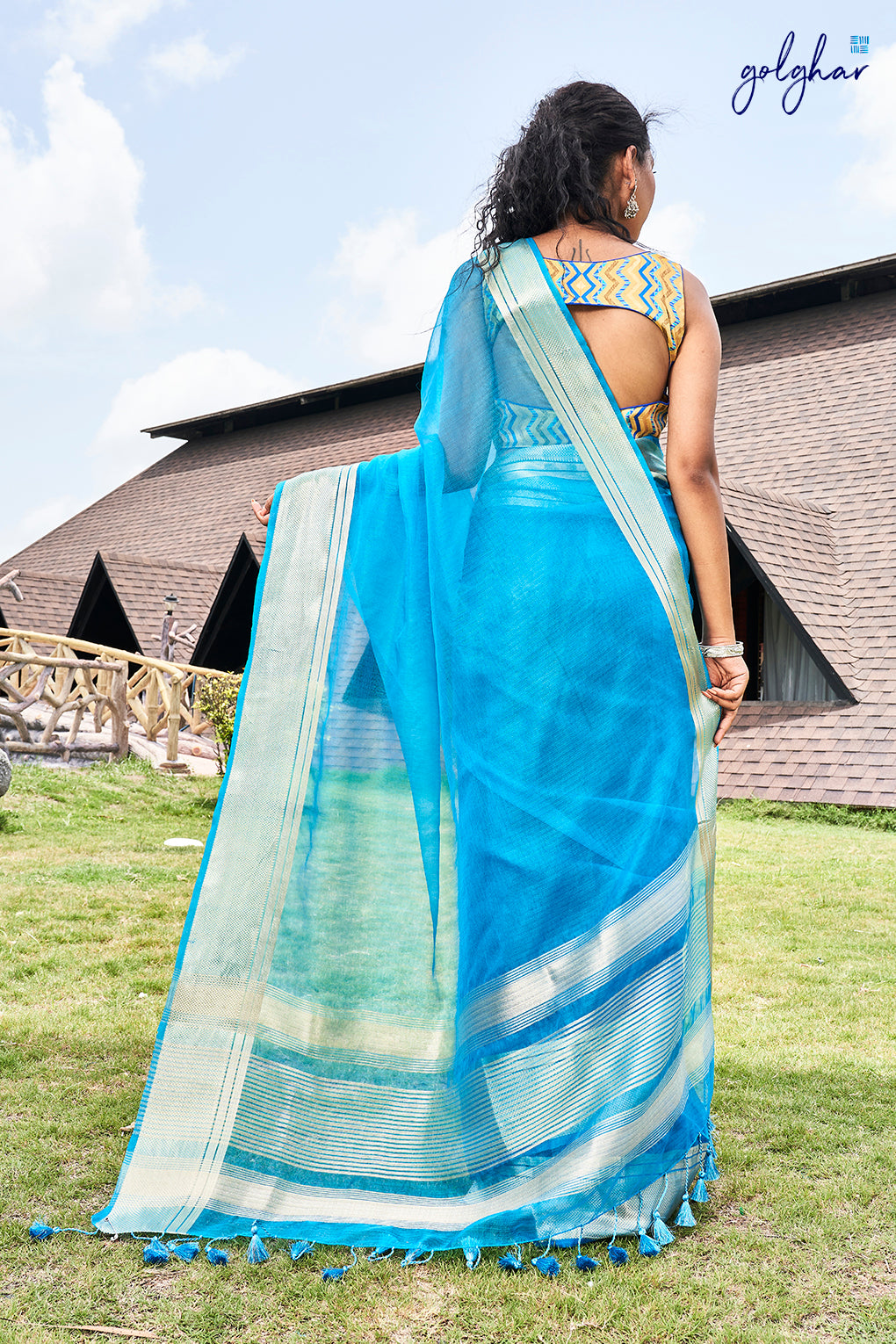 Blue Adieu (Saree)