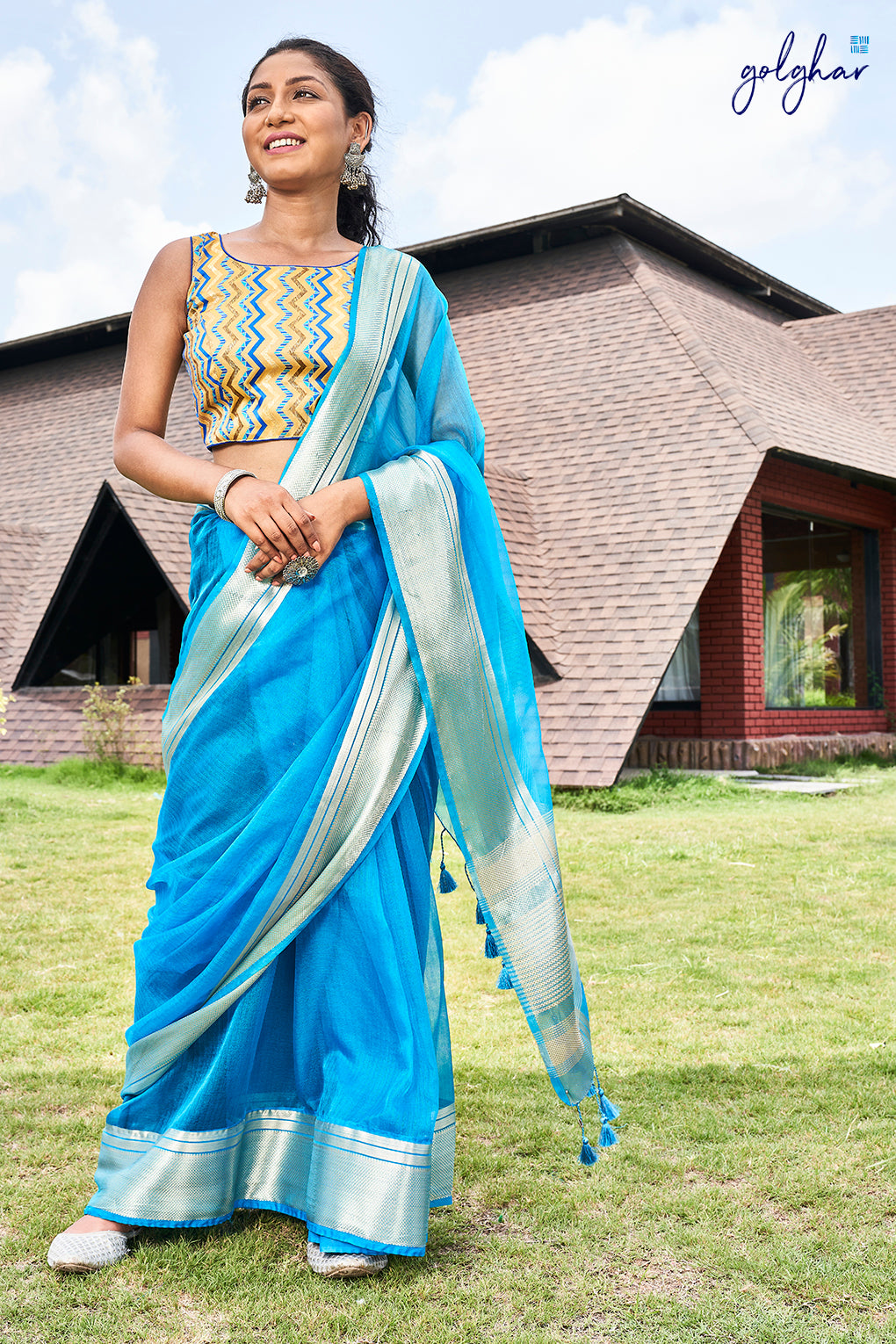 Blue Adieu (Saree)