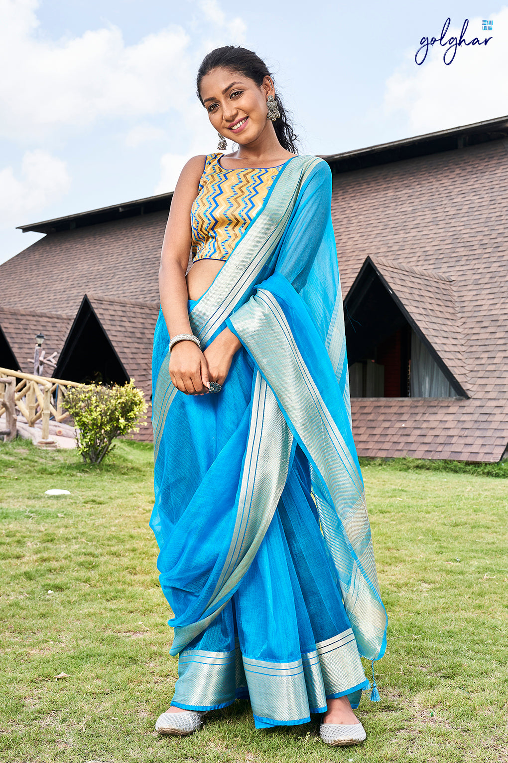 Blue Adieu (Saree)