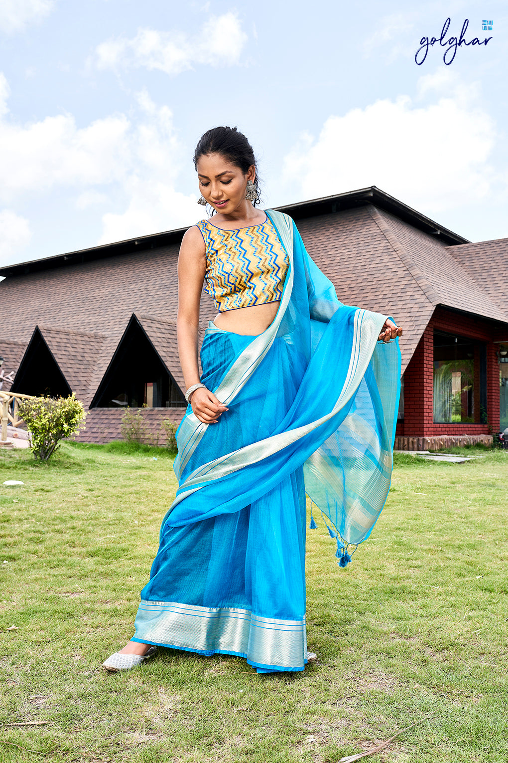 Blue Adieu (Saree)