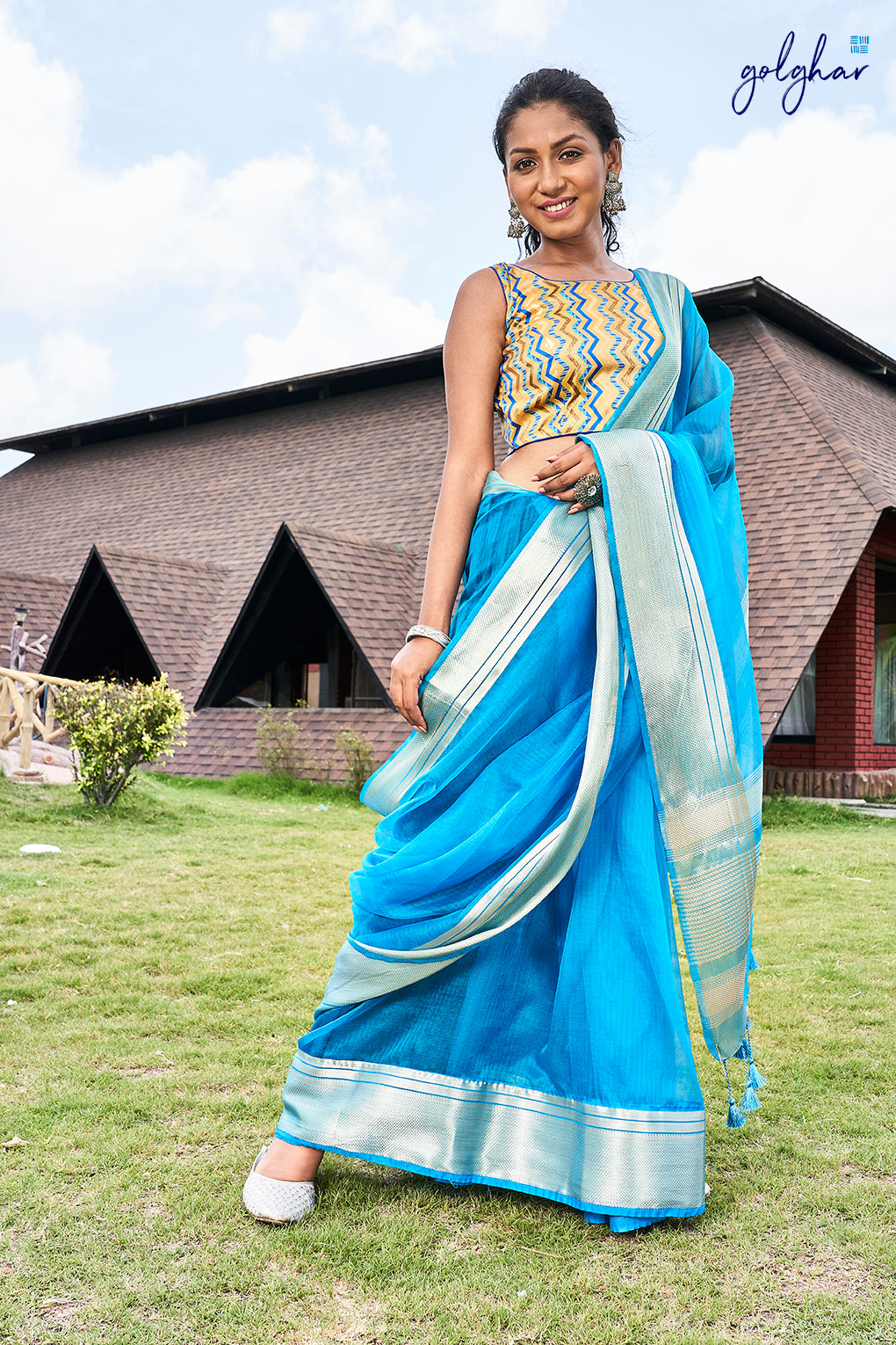 Blue Adieu (Saree)