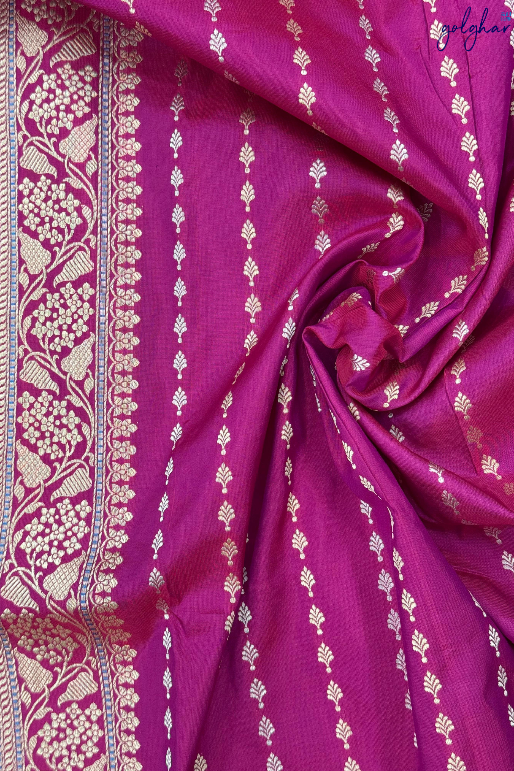 Katan Silk Purple Handloom Banarasi Saree
