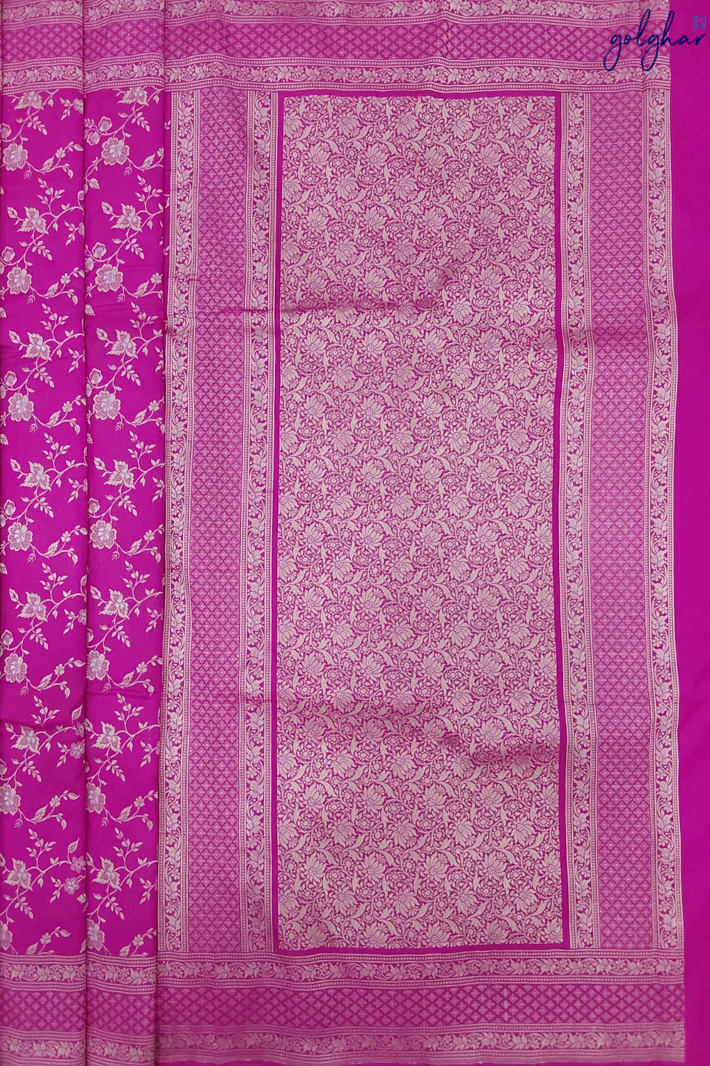 Pure Katan Pink Handloom Banarasi Saree