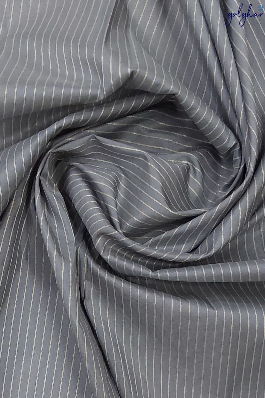 Katan Silk Jaal Buti Grey Handloom Banarasi Saree