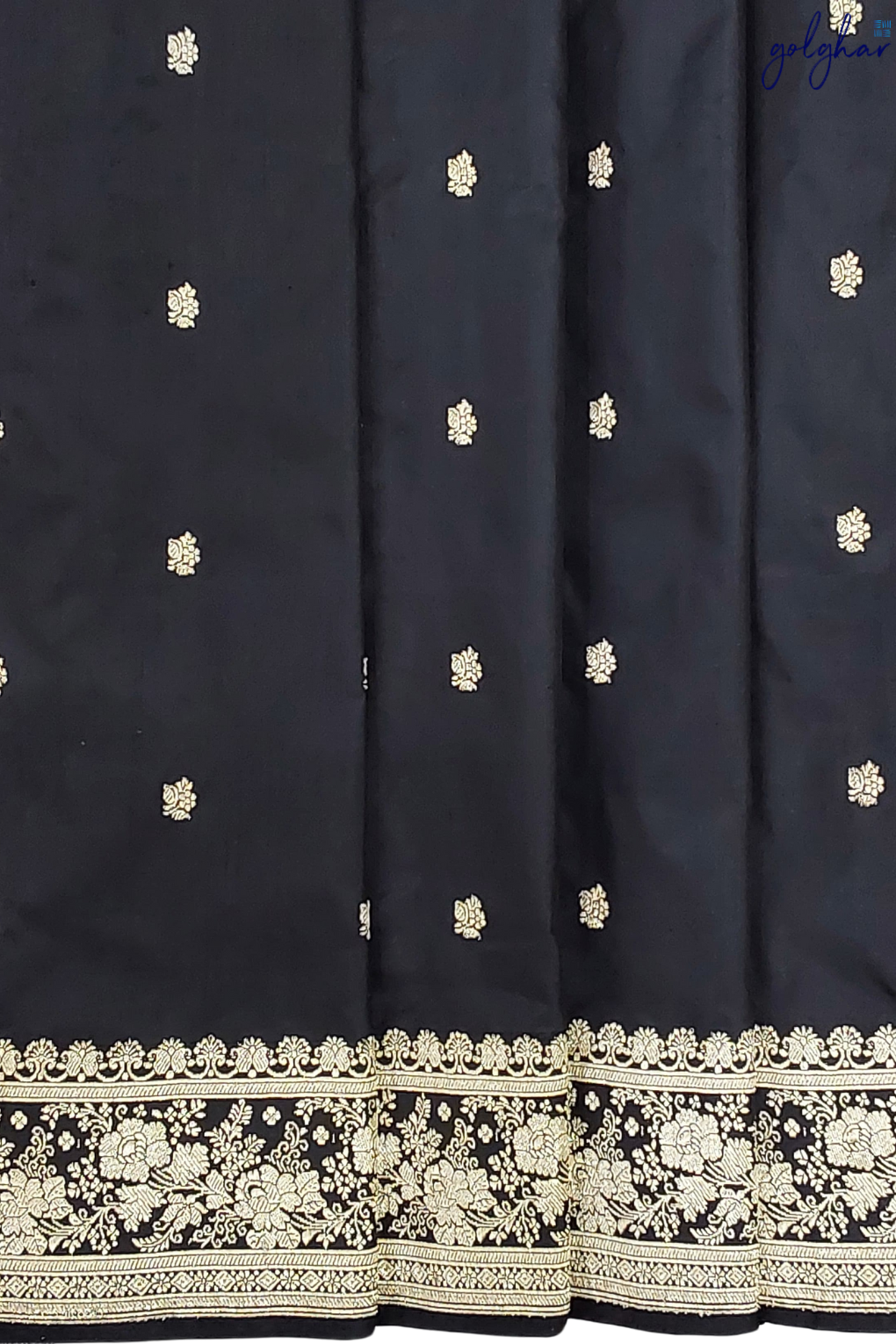 Katan Silk Luxury Black Handloom Banarasi Saree