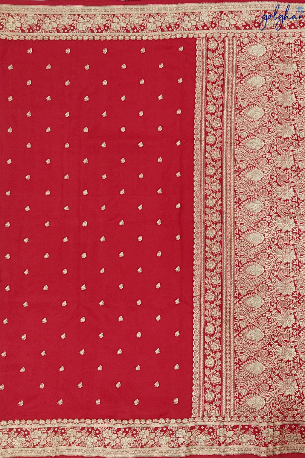 Katan Silk Zari Weave Banarasi Handloom Red Saree