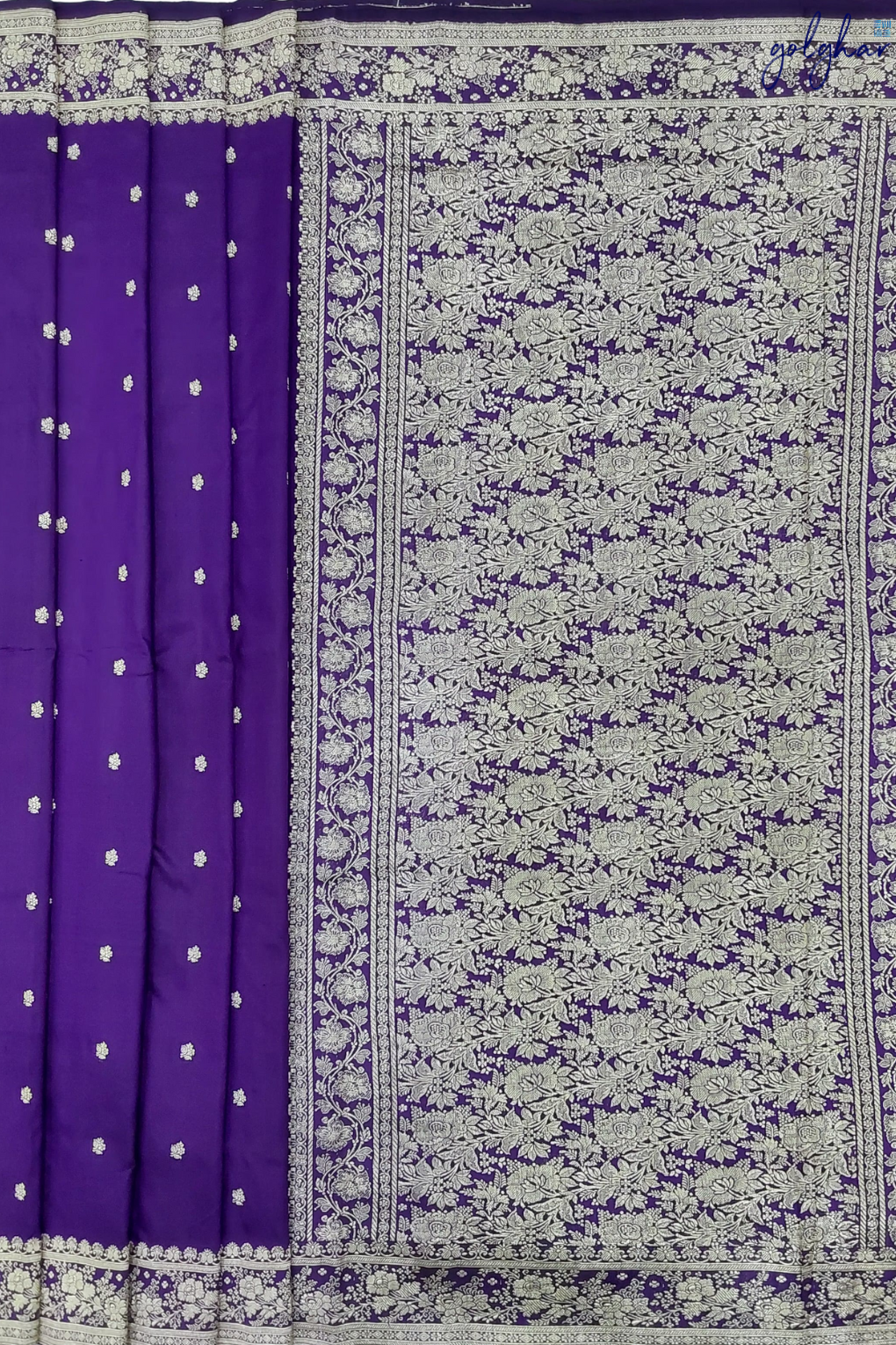 Katan Silk The Rich Purple Handloom Banarasi Saree