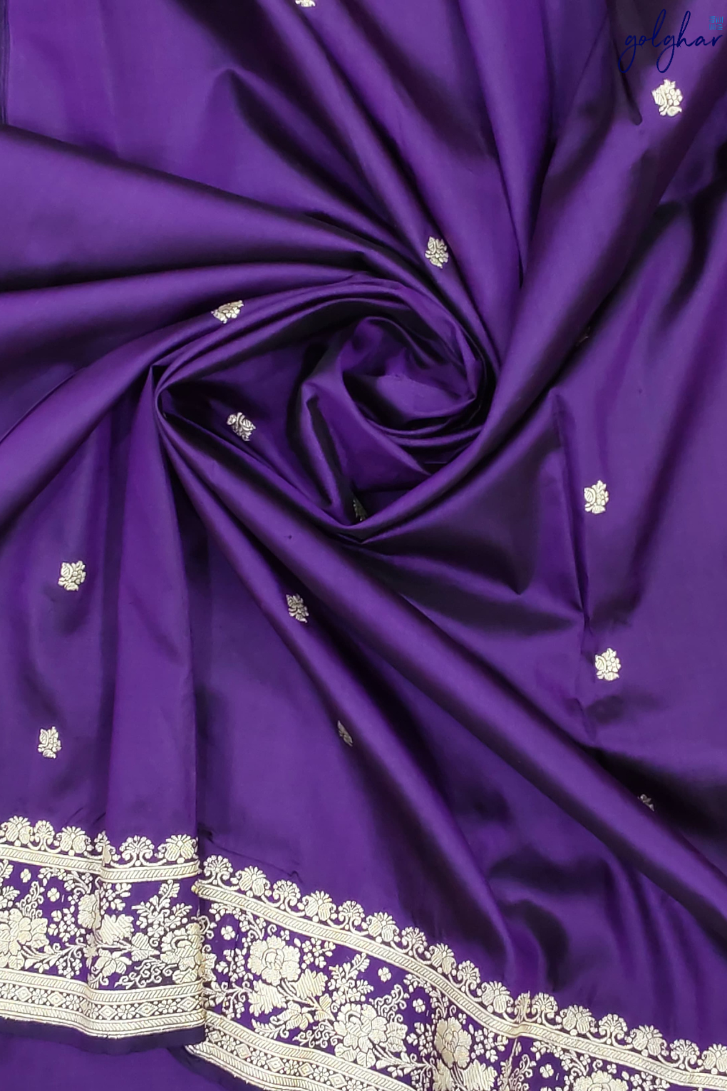 Katan Silk The Rich Purple Handloom Banarasi Saree