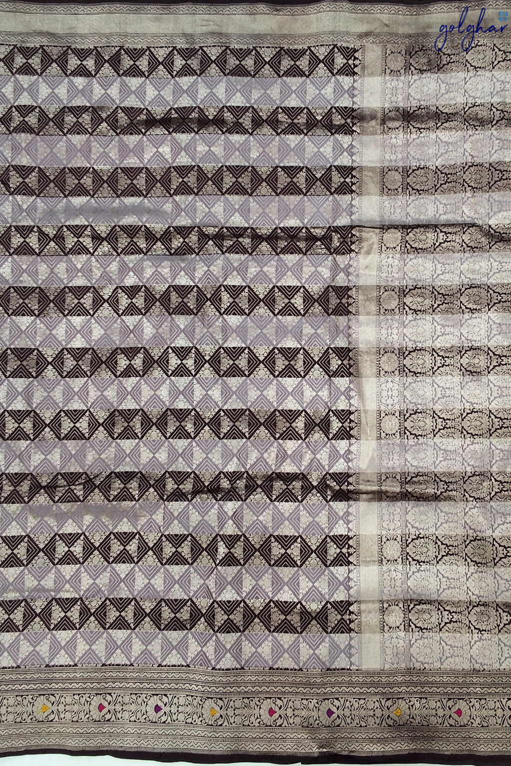 Katan Silk Brown Handloom Banarasi Saree