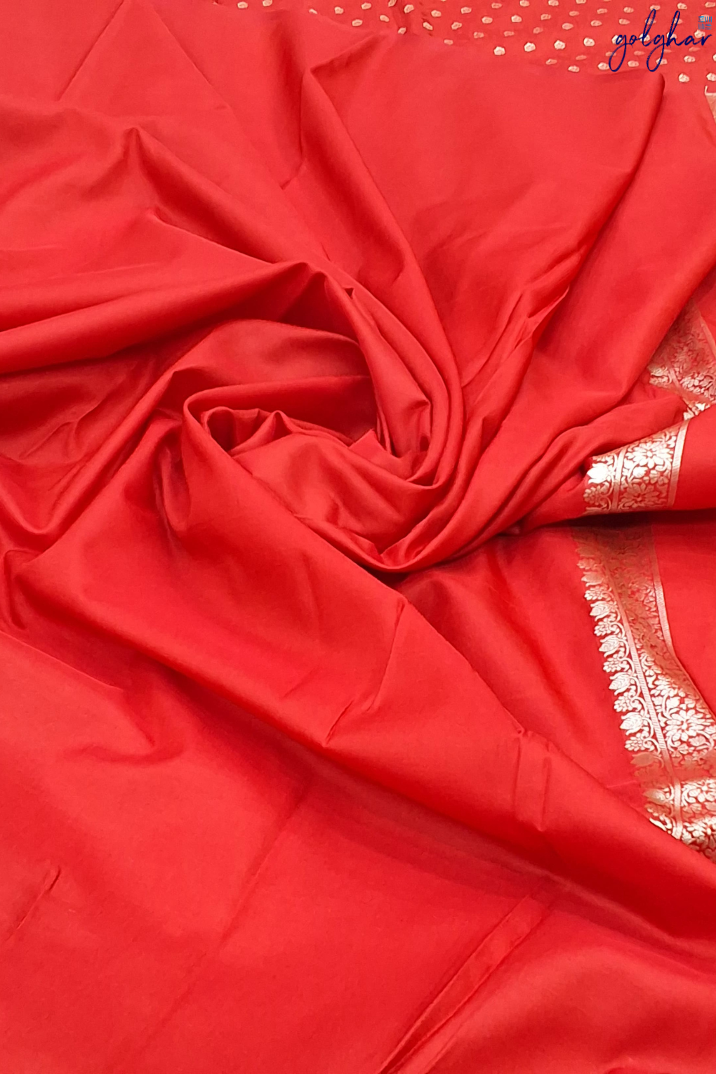 Liva Rich Red Handloom Banarasi Saree