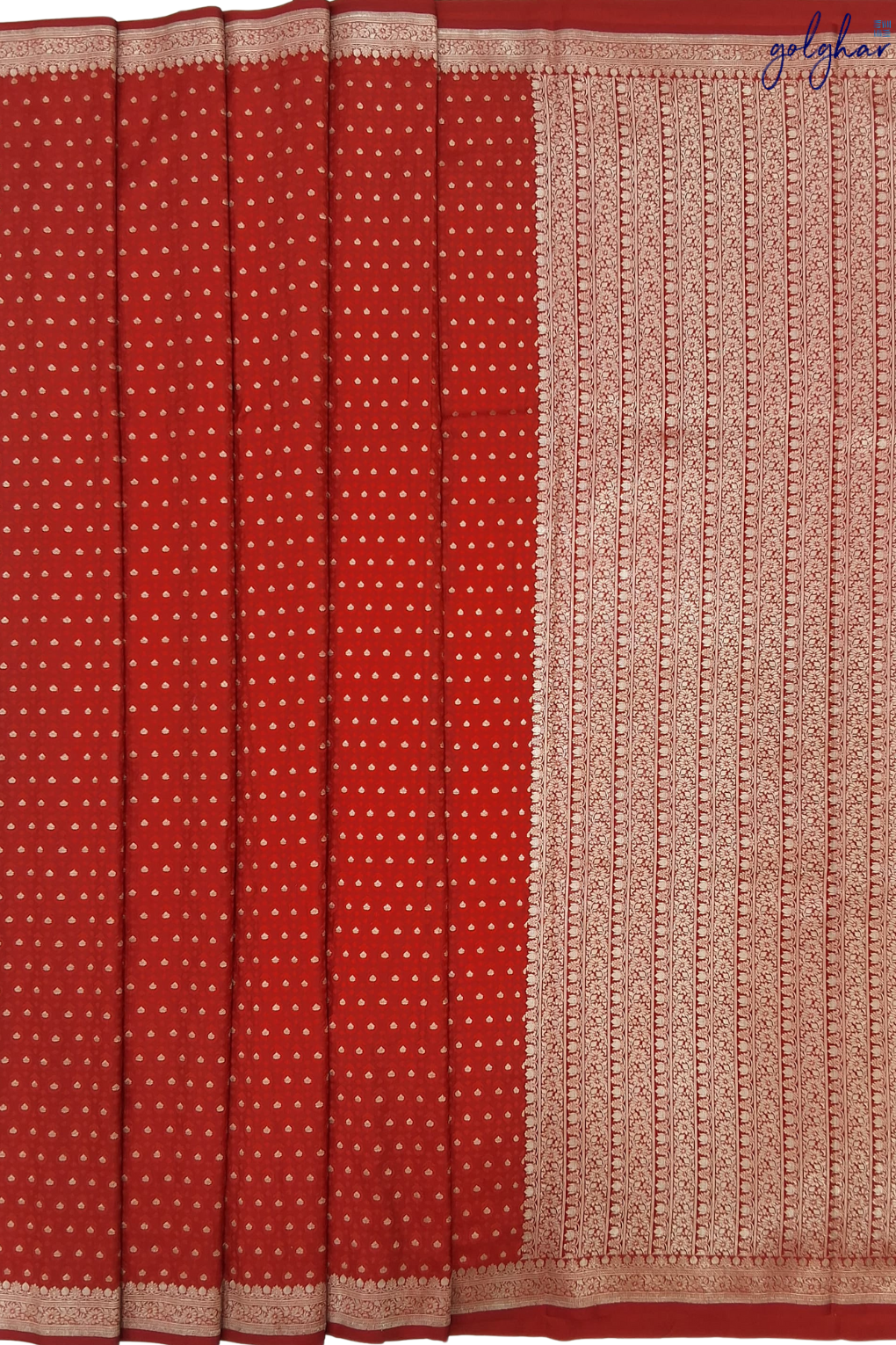 Liva Rich Red Handloom Banarasi Saree