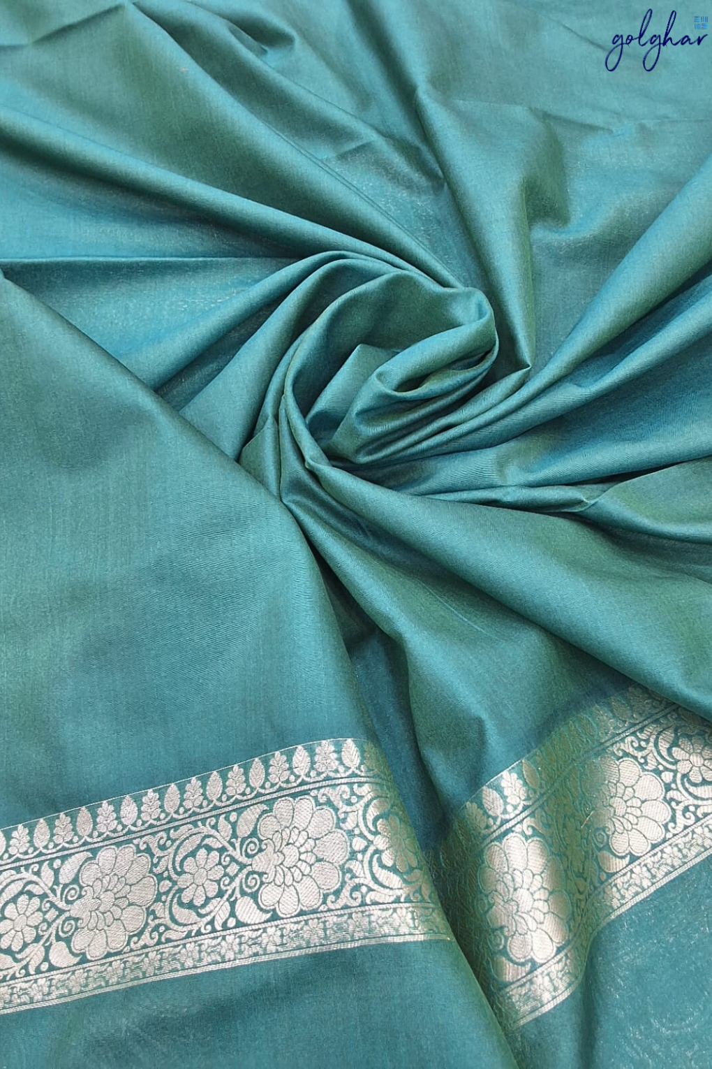 Liva Sea Green Handloom Banarasi Saree