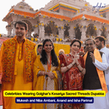Sacred Threads: The Ayodhya Ram Mandir Unveiling Reversible Dupatta by Golghar