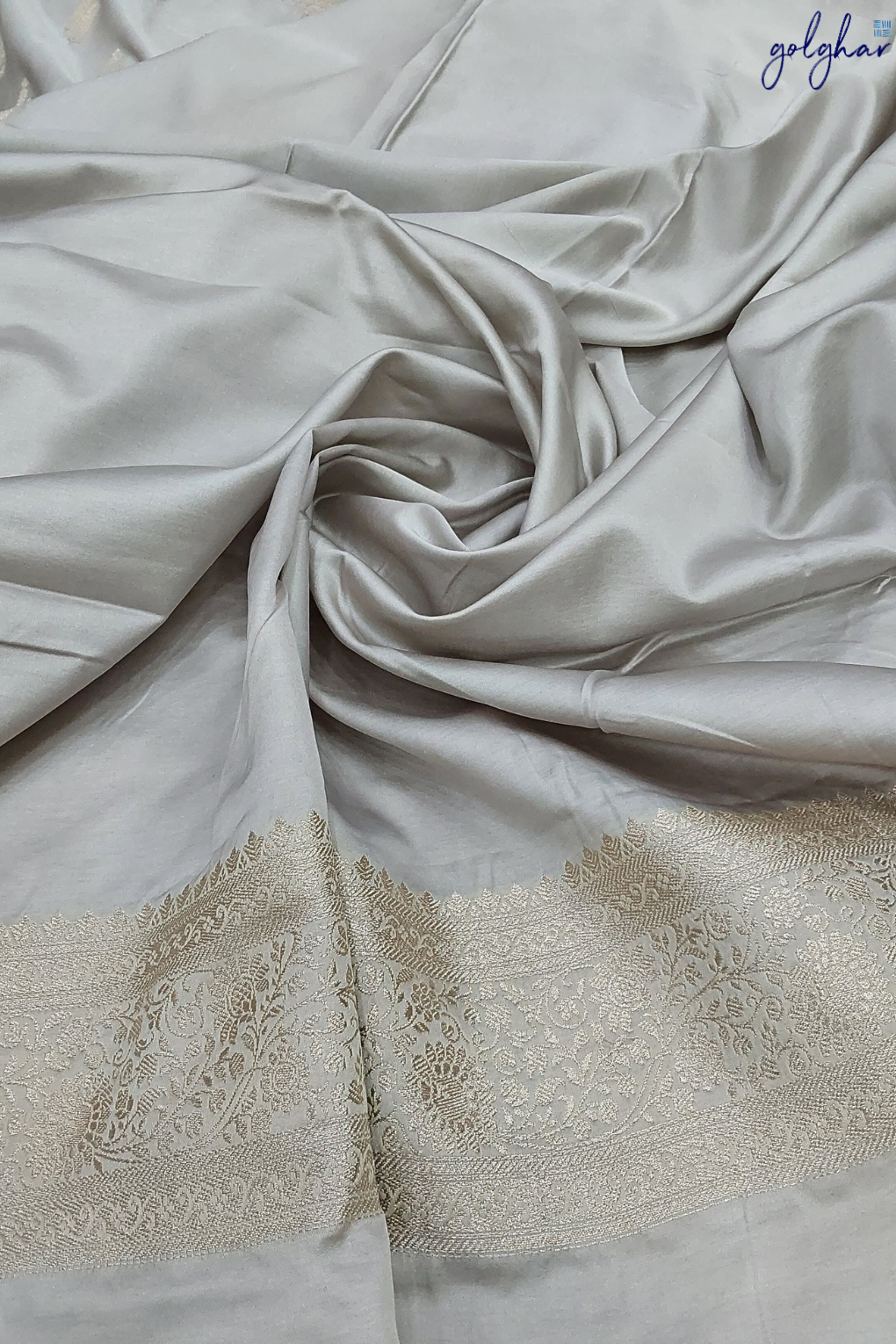 Liva Grey Handloom Banarasi Saree