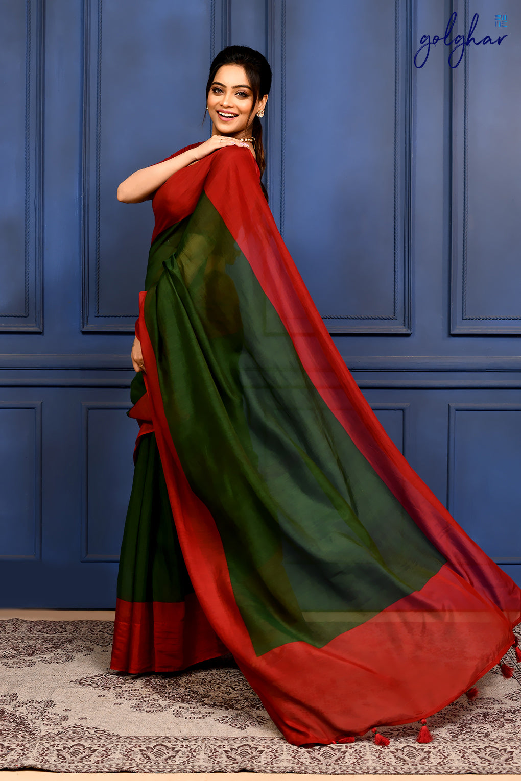Greens & Merlot (Saree)