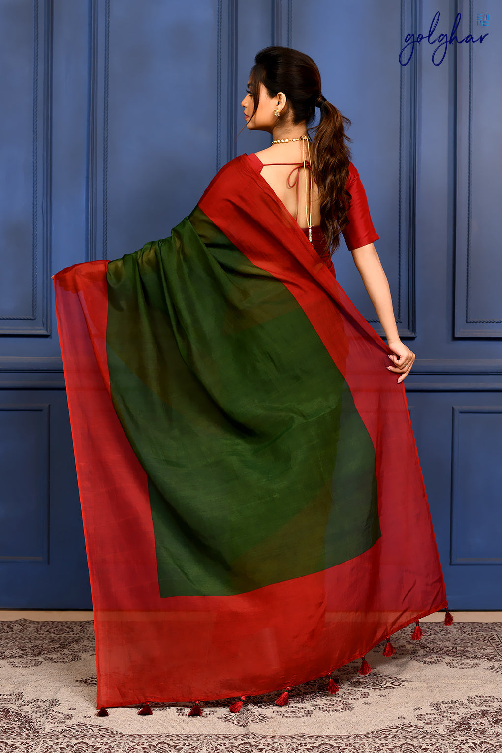 Greens & Merlot (Saree)