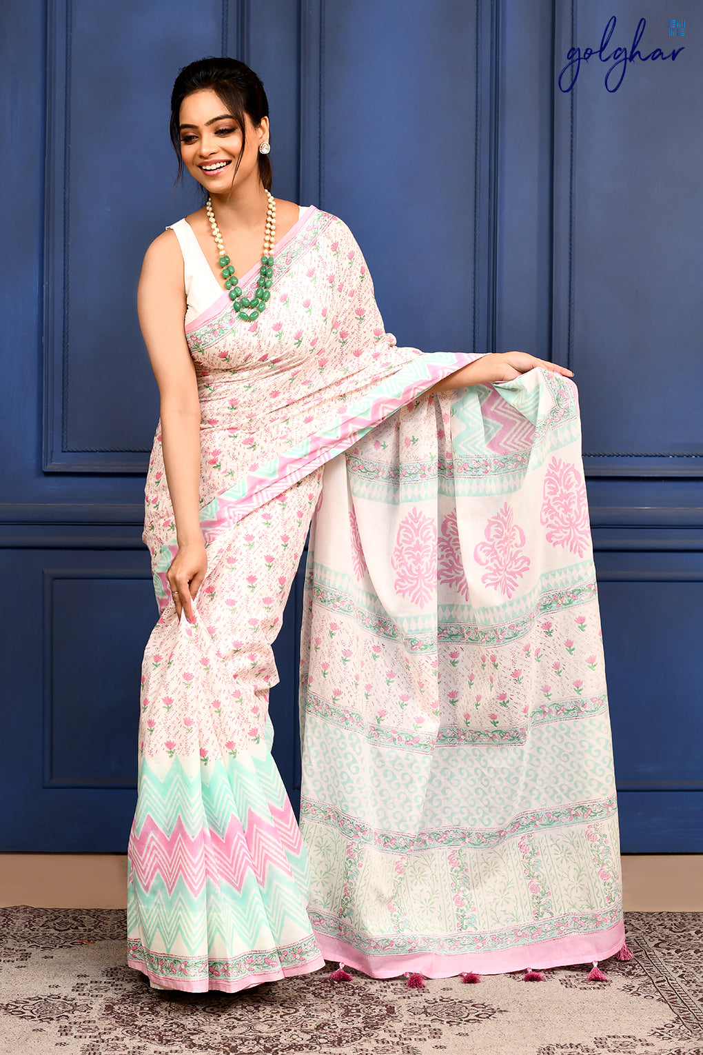 Rosy Mint (Saree)