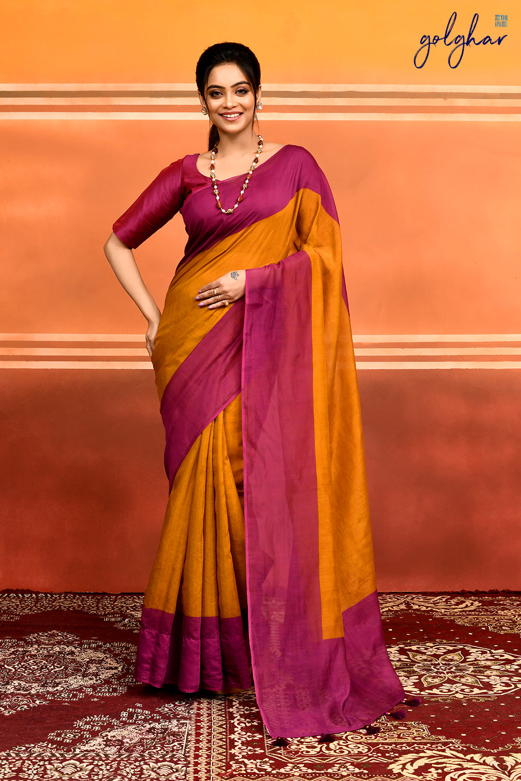 Mustard Orchids (Saree)