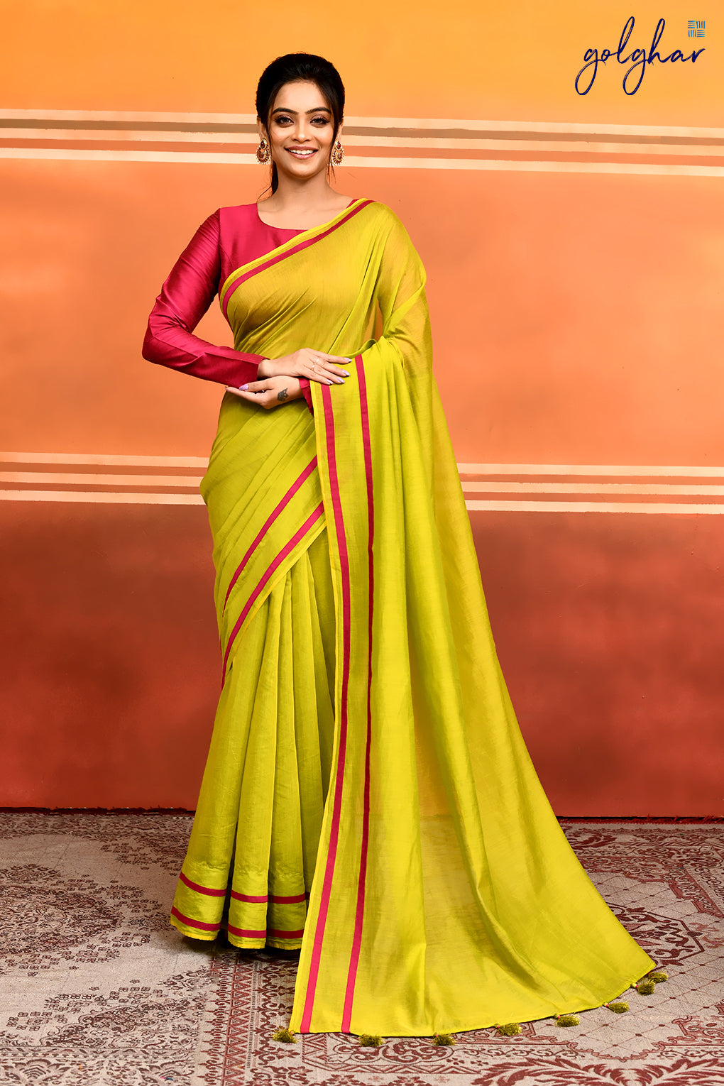 Fern Fuchsia (Saree)