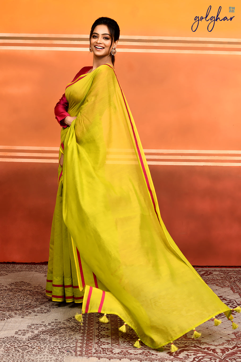 Fern Fuchsia (Saree)