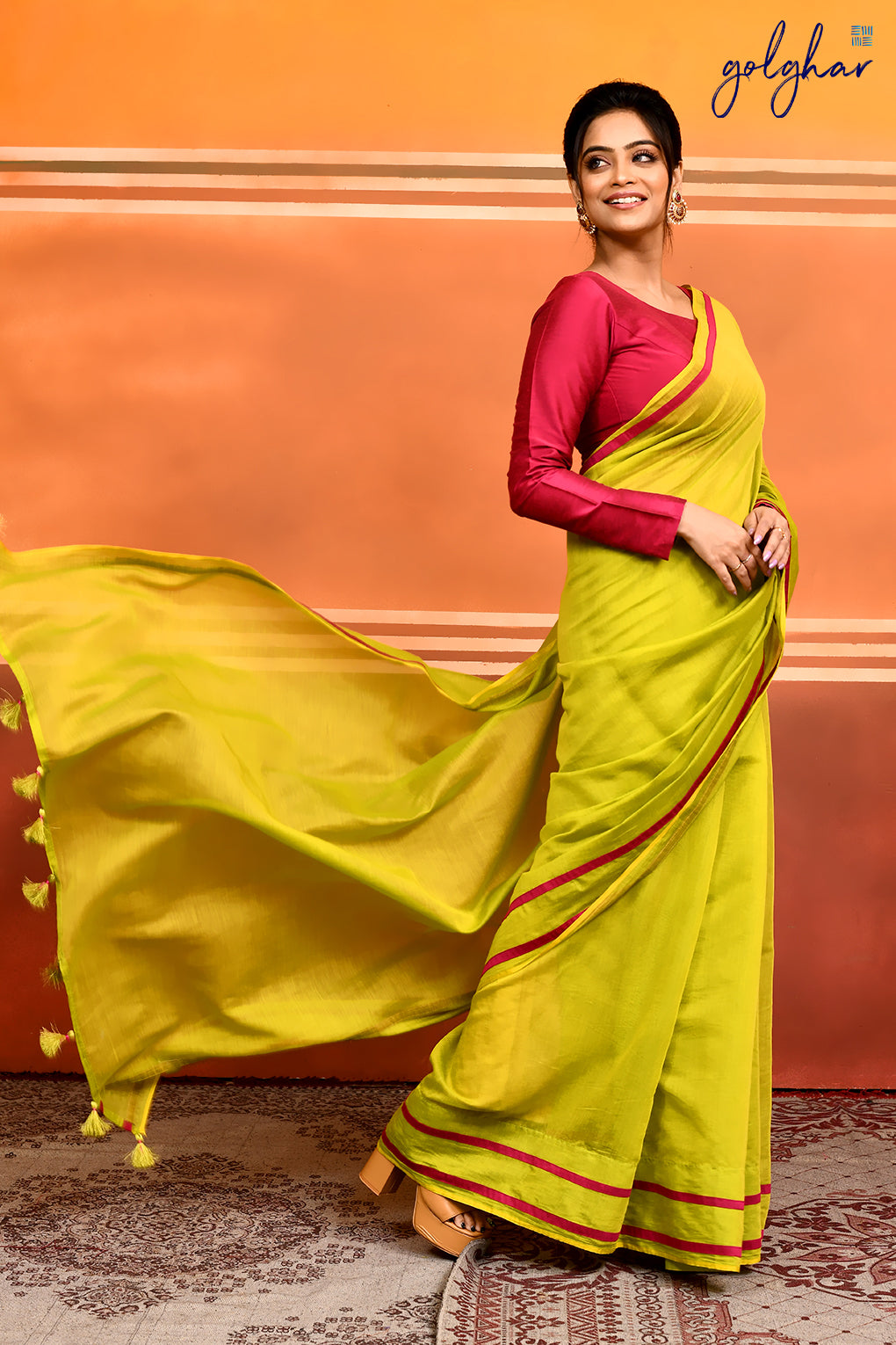 Fern Fuchsia (Saree)