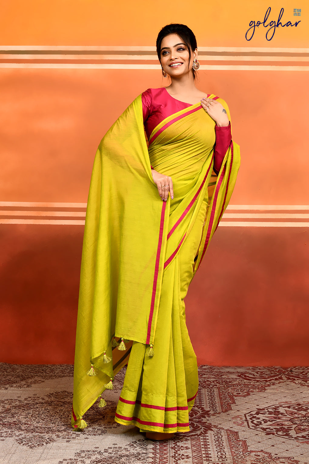 Fern Fuchsia (Saree)