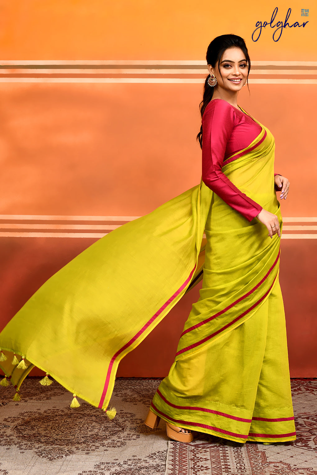 Fern Fuchsia (Saree)