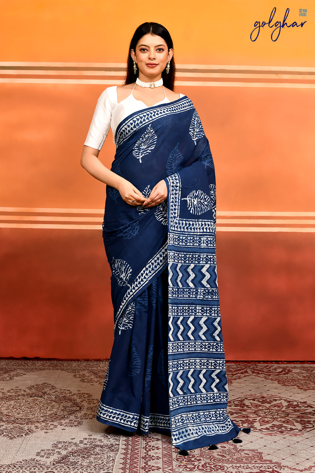 Indigo Bloom (Saree)