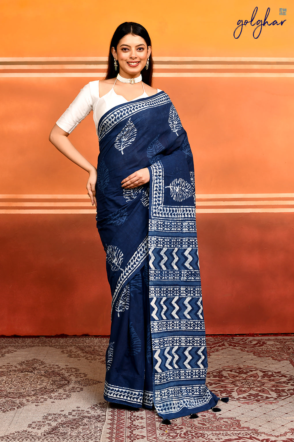 Indigo Bloom (Saree)
