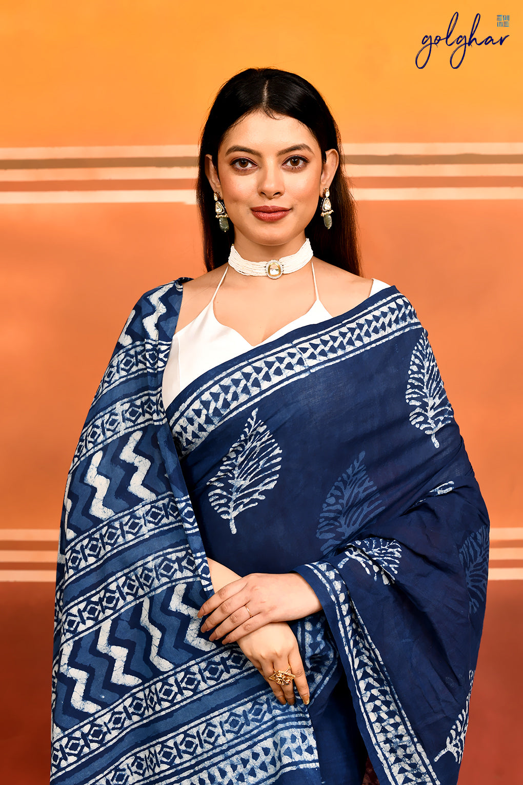 Indigo Bloom (Saree)
