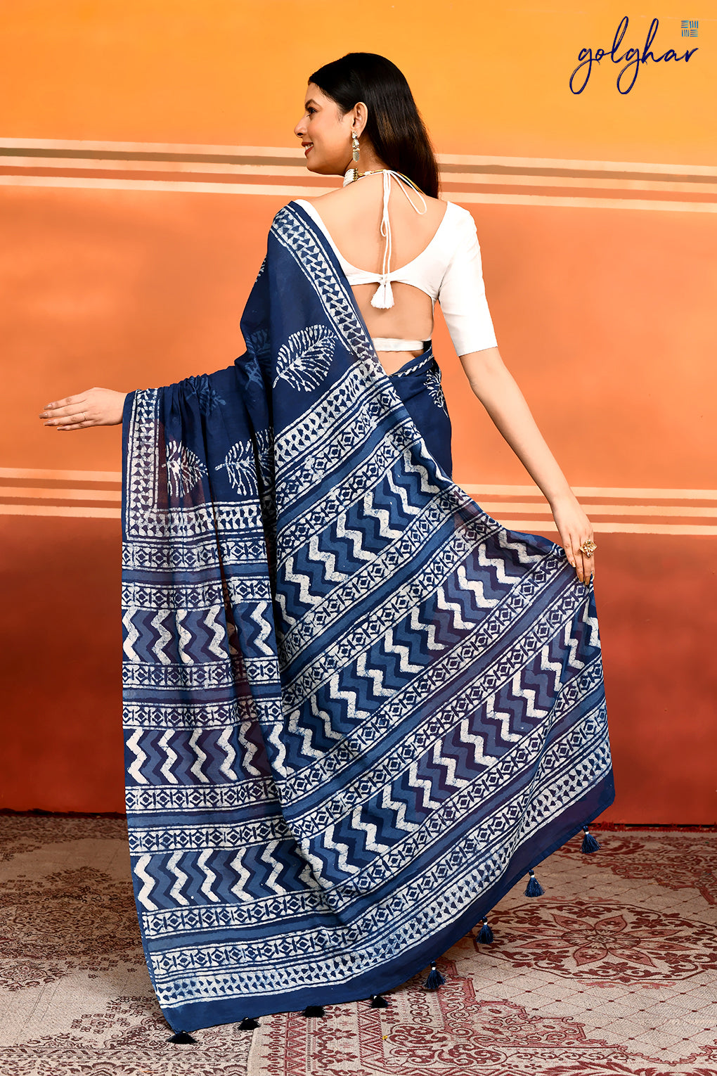 Indigo Bloom (Saree)