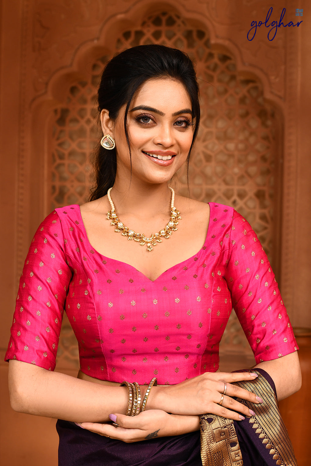 Pink Booti (Blouse)