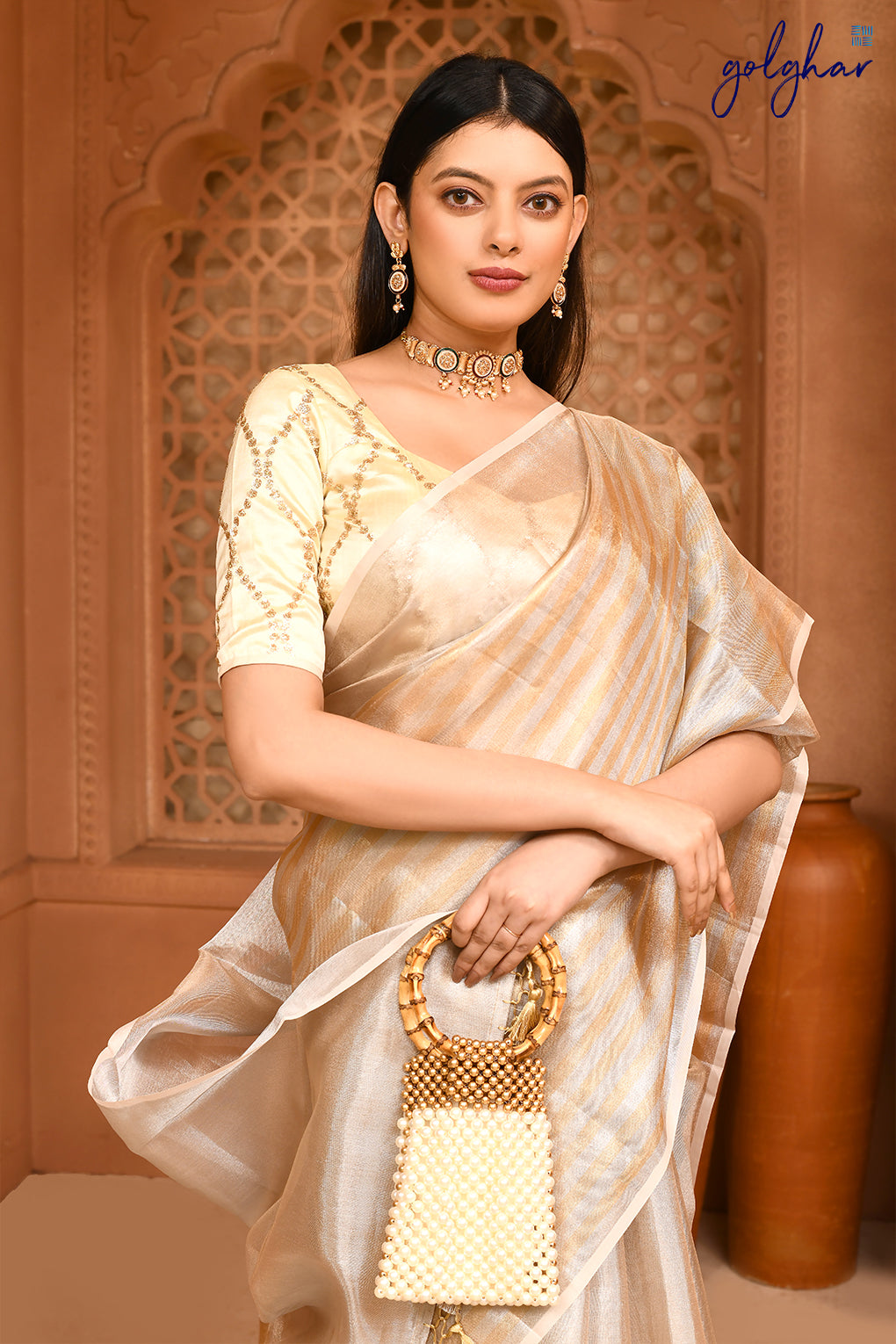 Champagne Pop (Saree)