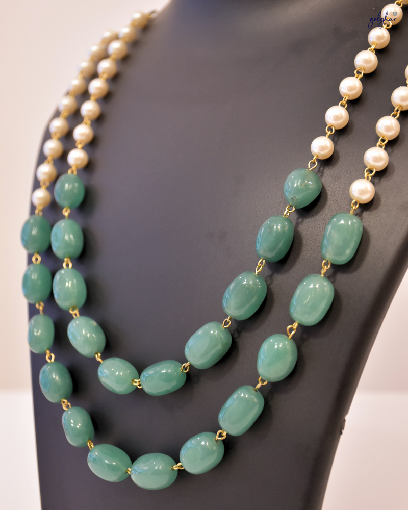 Gulraaz Necklace (Teal Green)