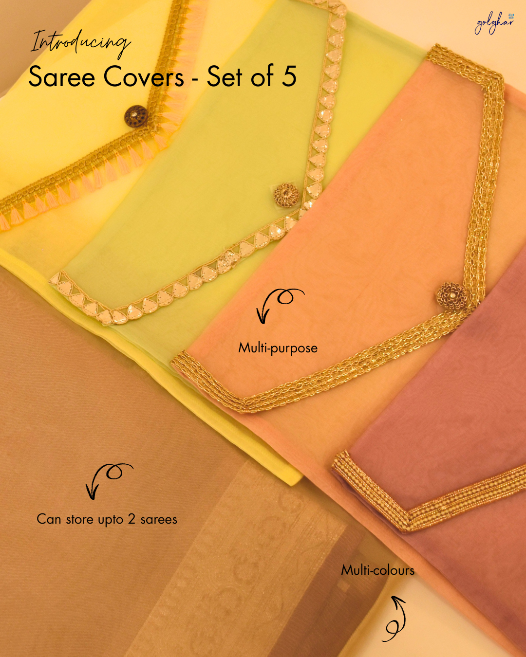 Saree Covers - Set of 5