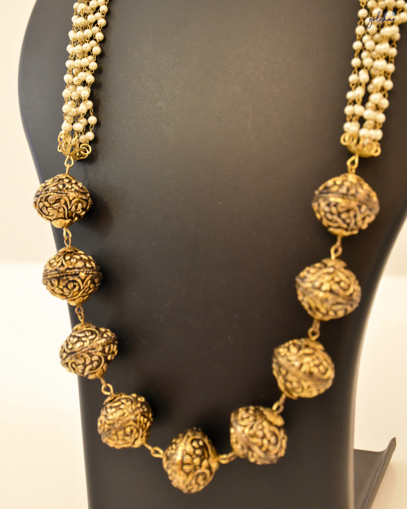 Swarn Saaz Necklace (Antique Gold)