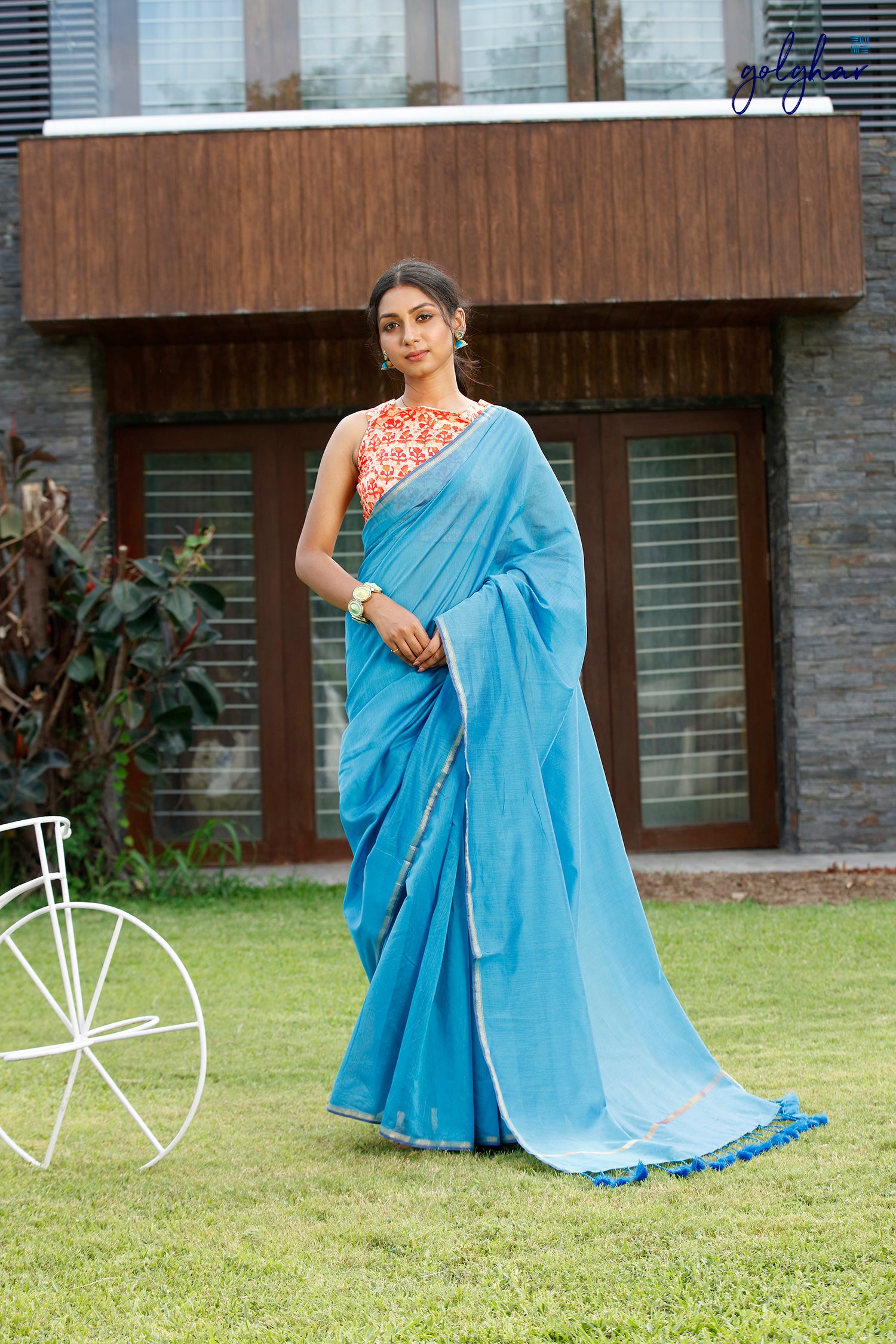 Bleu de France (Saree)