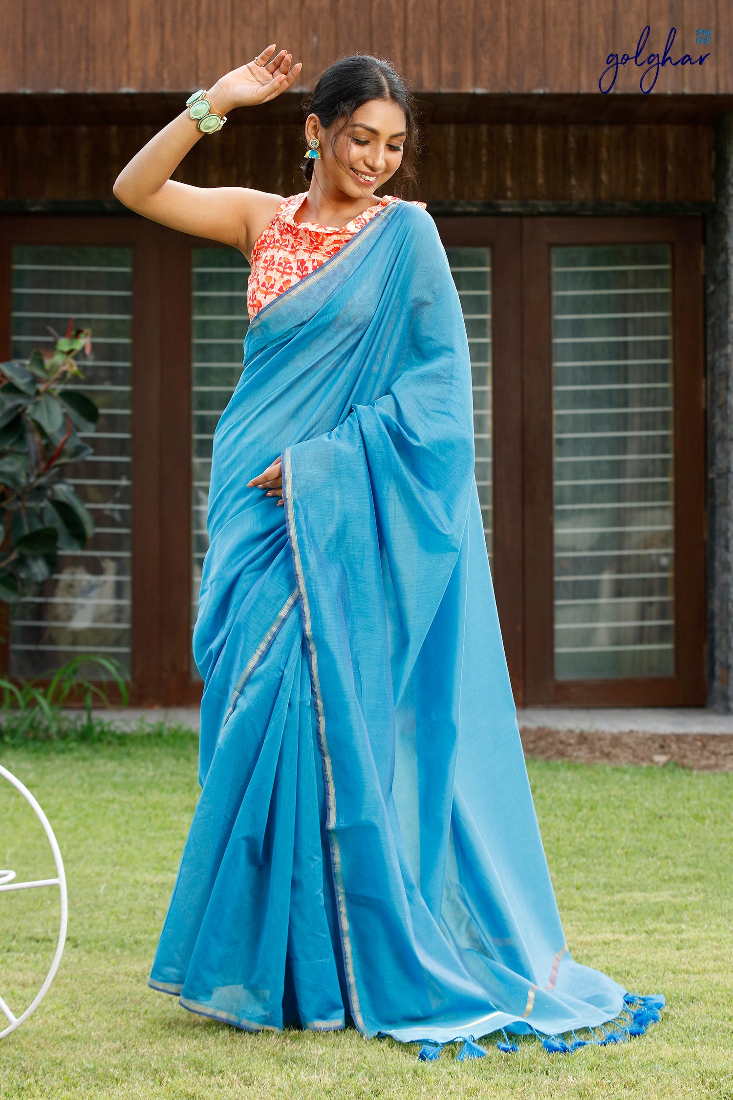 Bleu de France (Saree)