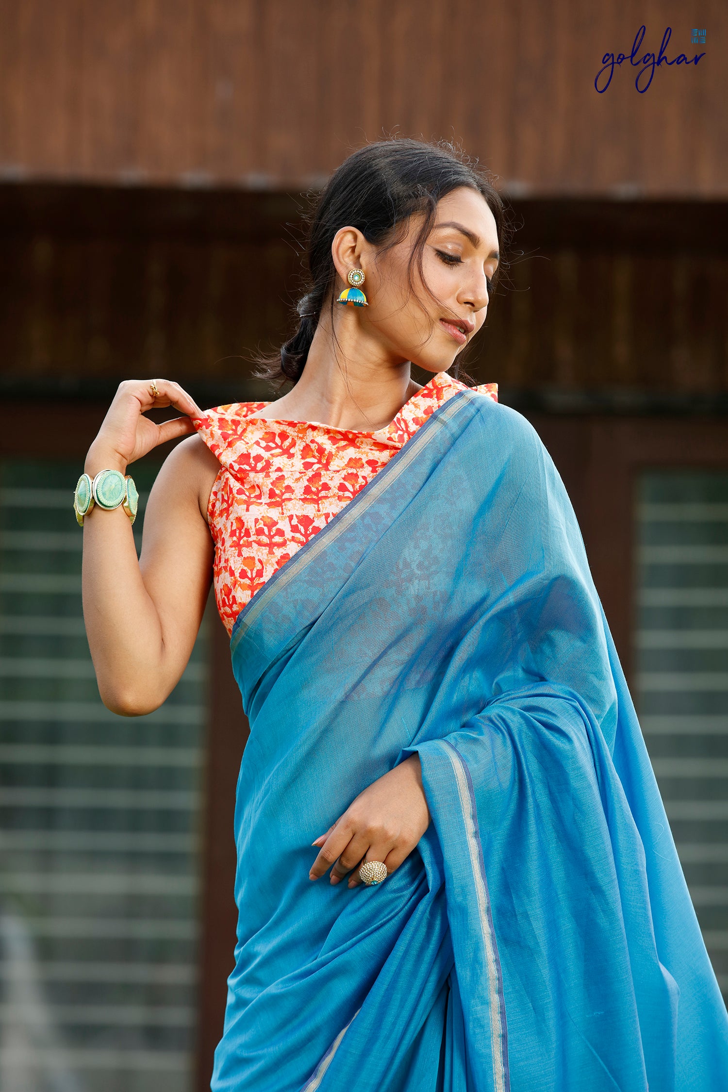 Bleu de France (Saree)